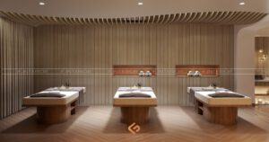 thiết kế spa gội đầu dưỡng sinh mini