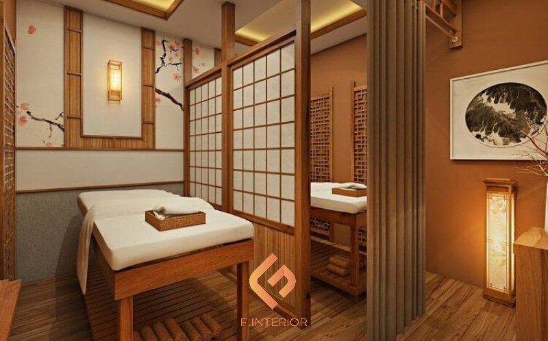 Thiết kế mặt tiền spa phong cách Nhật Bản.