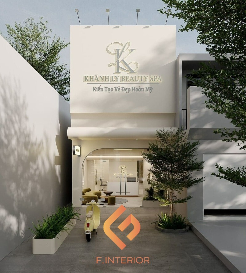 những mẫu thiết kế mặt tiền spa đẹp