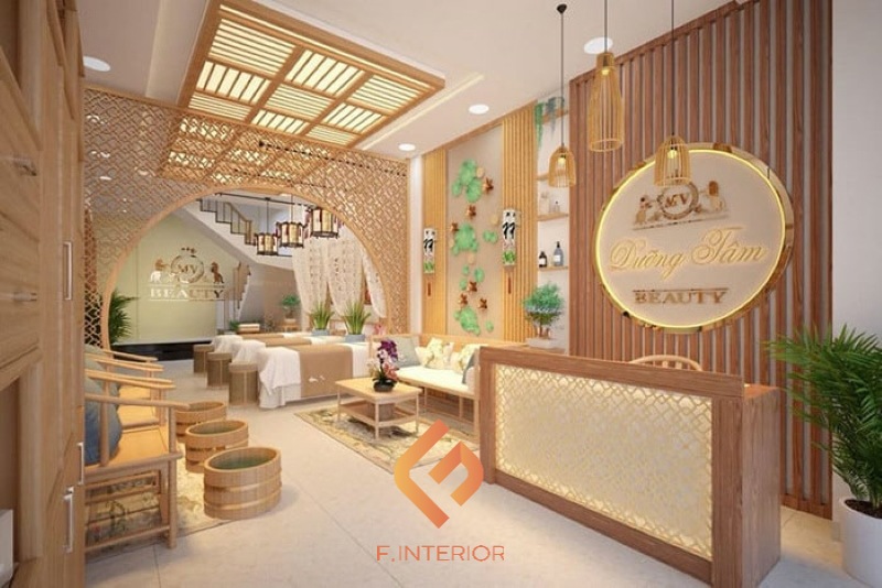 thiết kế phòng khách spa ấn tượng