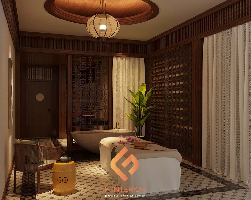 mẫu thiết kế spa indochine sang trọng