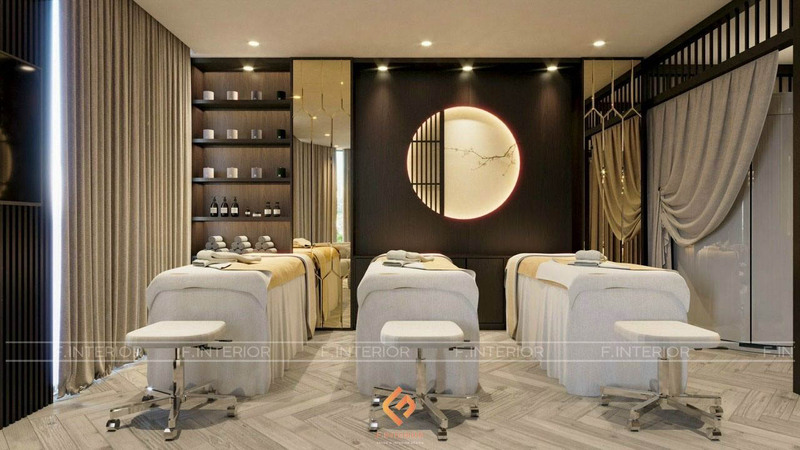 Tiêu chuẩn thiết kế spa đầy đủ nội thất.