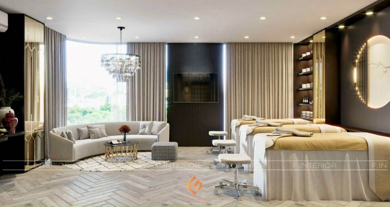 mẫu thiết kế nội thất spa 30m2 chất lượng