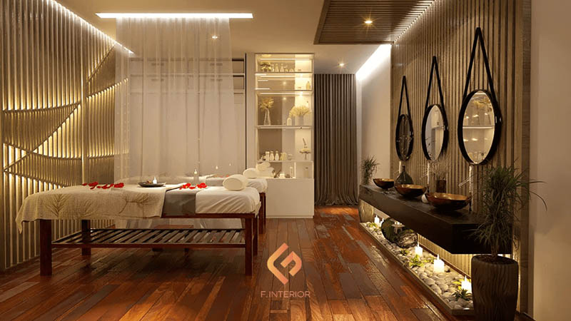 mẫu thiết kế nội thất spa 30m2 đẹp