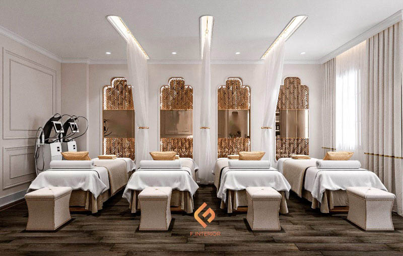 thiết kế nội thất spa 30m2 chất lượng