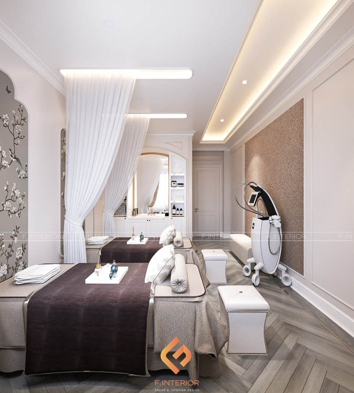 thiết kế spa 30m2 đẹp hiện đại