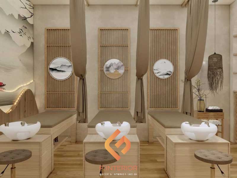 mẫu thiết kế spa gội đầu dưỡng sinh mini