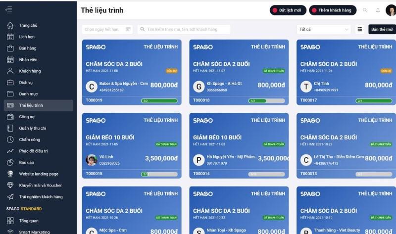 phần mềm quản lý spa