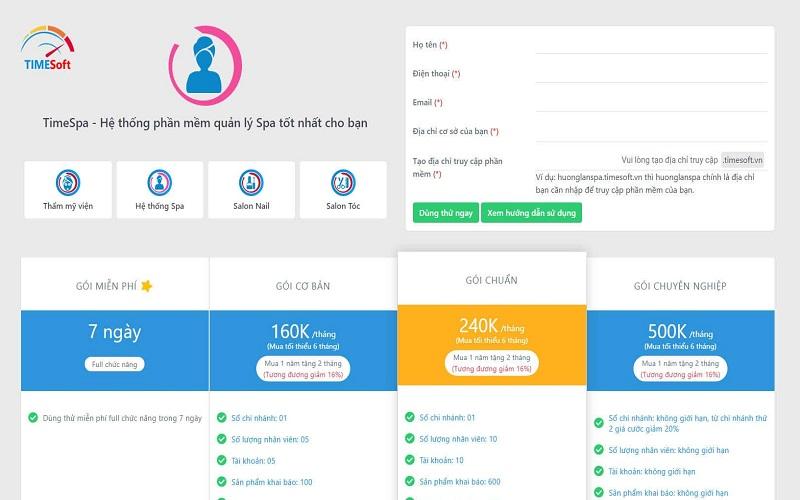 phần mềm quản lý spa