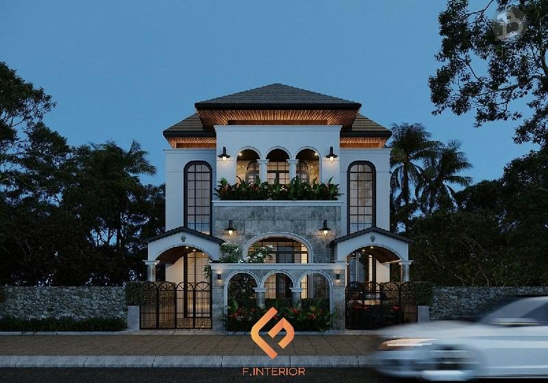 thiết kế nội thất biệt thự indochine
