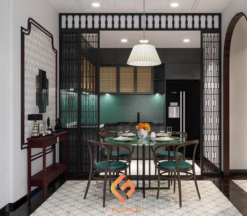 thiết kế nội thất biệt thự indochine