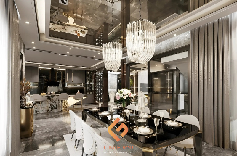 thiết kế nội thất biệt thự luxury