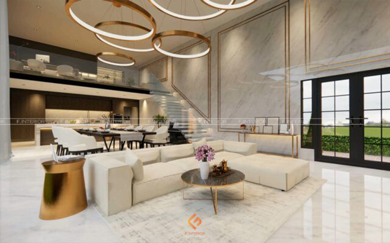 thiết kế nội thất phòng khách biệt thự