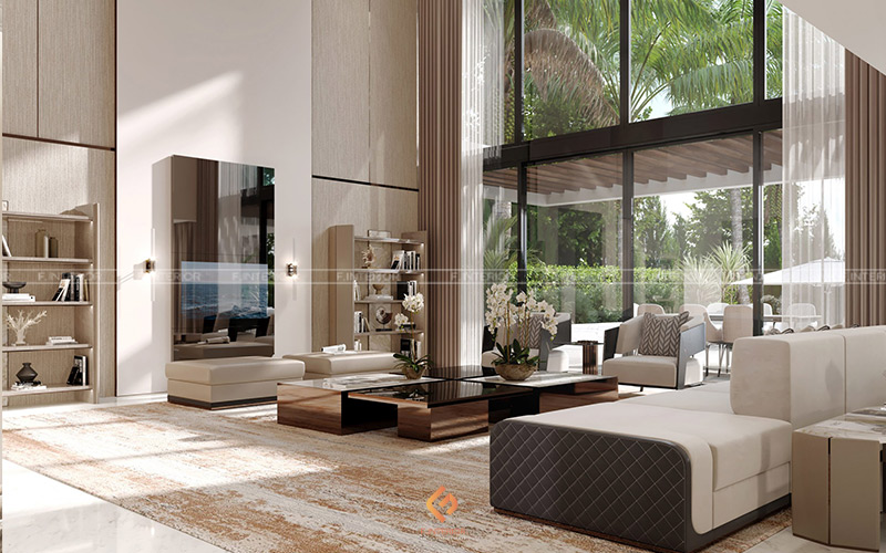 thiết kế nội thất phòng khách biệt thự