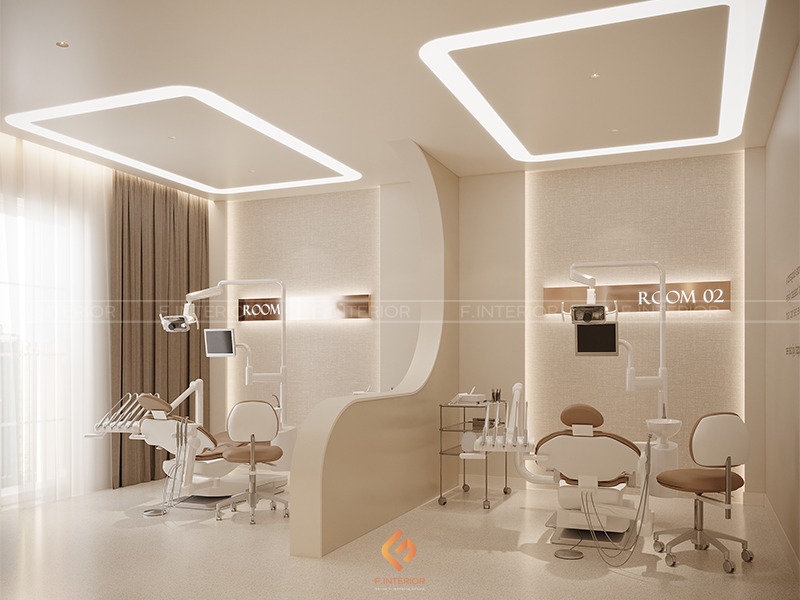 F.Interior ứng dụng xu hướng thiết kế phòng khám 2025 khi sử dụng các vật liệu có tính kháng khuẩn tự nhiên cho nha khoa LAVA 3M