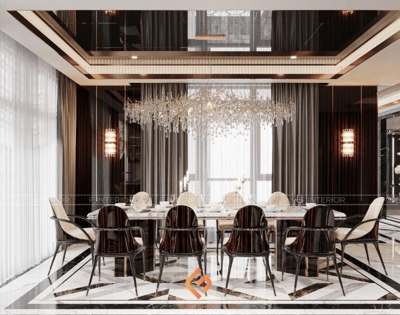 thiết kế nội thất phòng bếp biệt thự