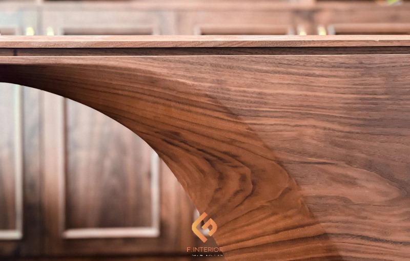 thiết kế nội thất biệt thự gỗ óc chó