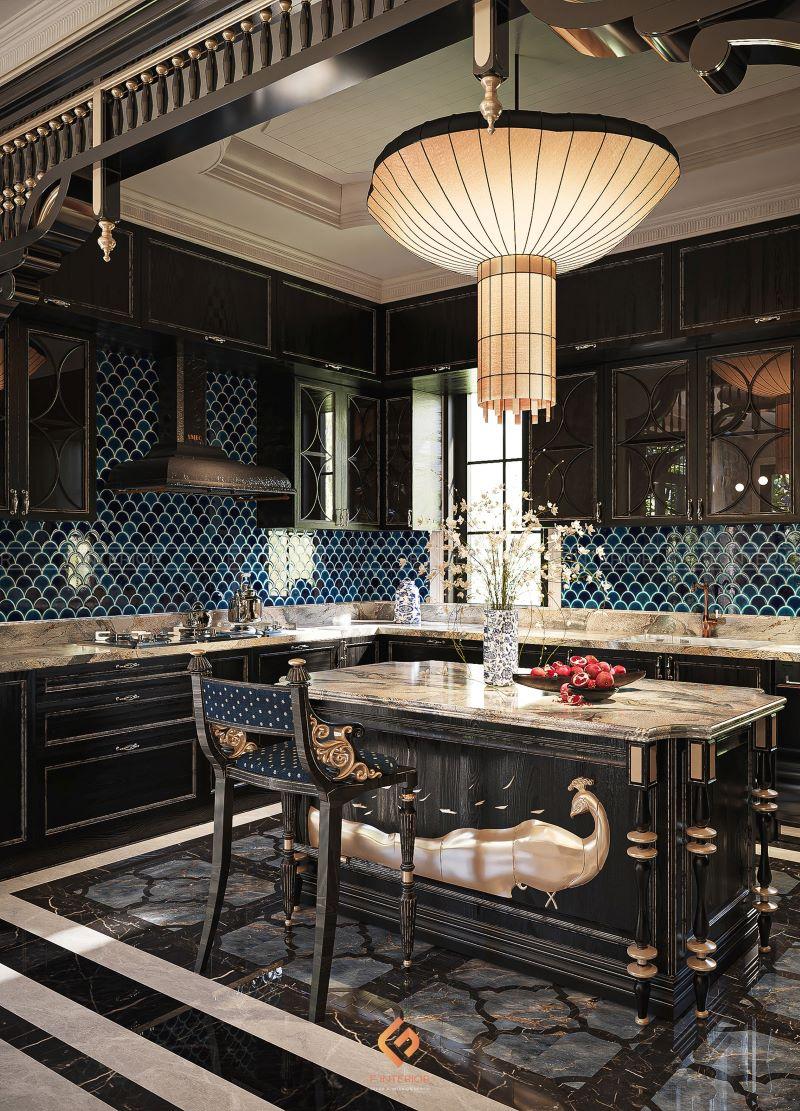 thiết kế nội thất biệt thự indochine