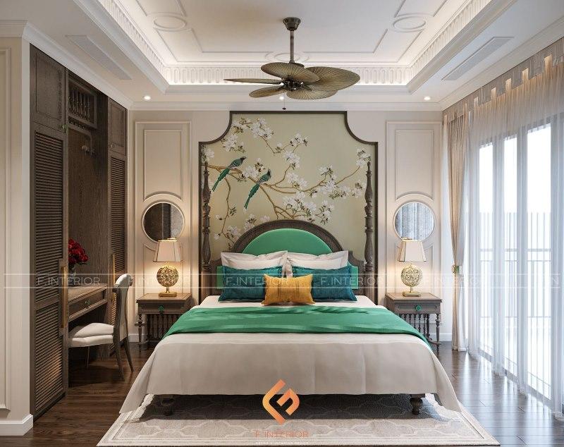 thiết kế nội thất biệt thự indochine