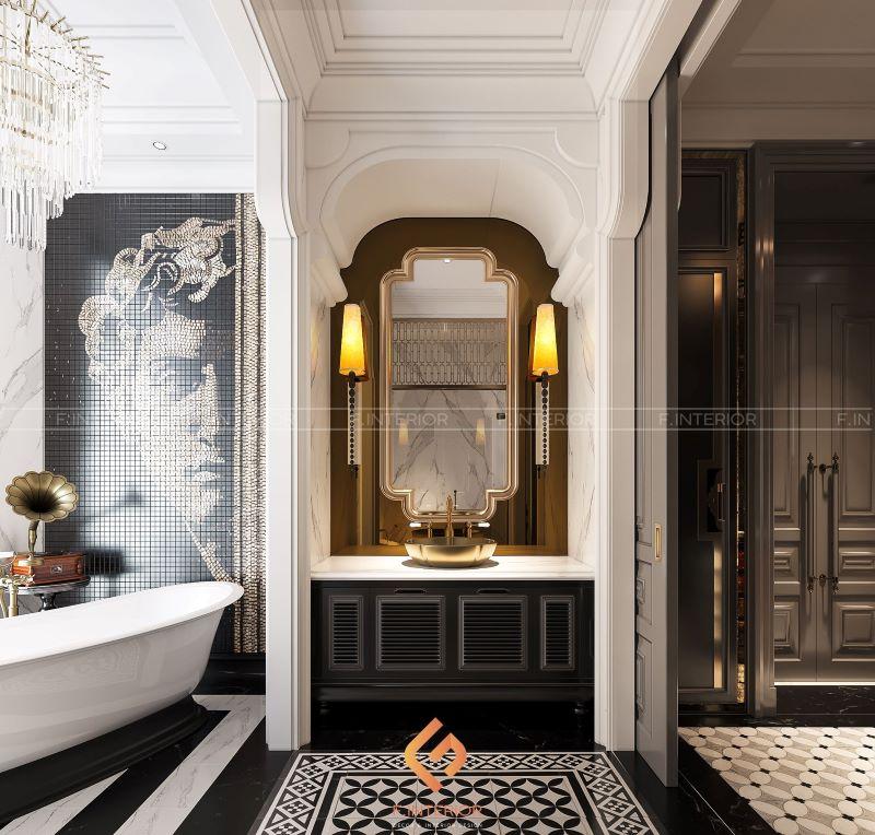 thiết kế nội thất biệt thự indochine