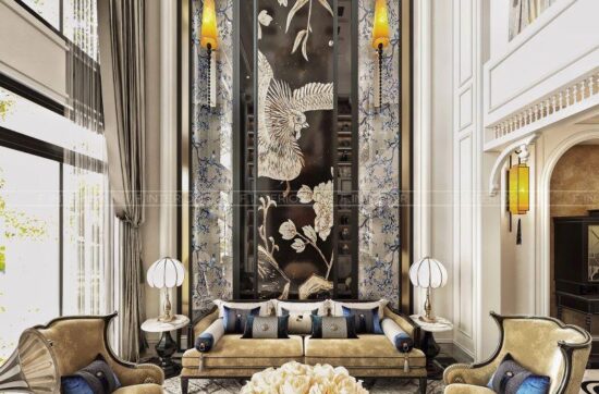 thiết kế nội thất biệt thự indochine