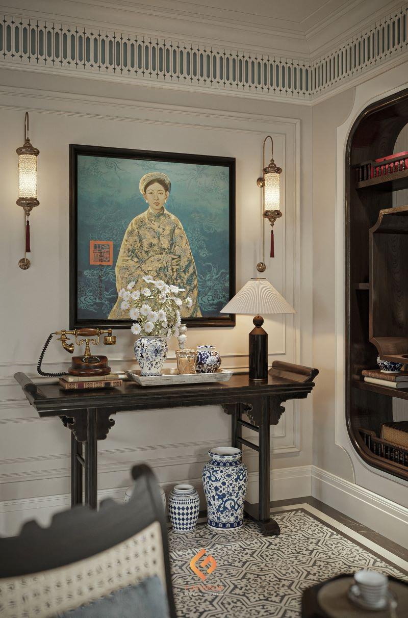 thiết kế nội thất biệt thự indochine