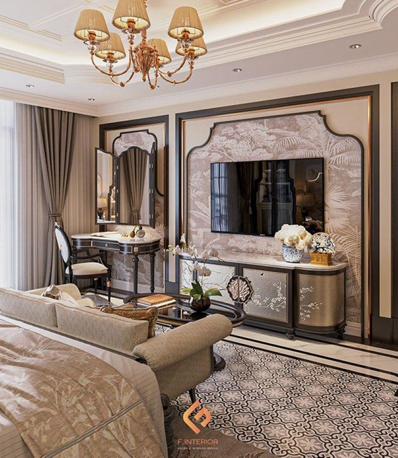 thiết kế nội thất phòng ngủ biệt thự