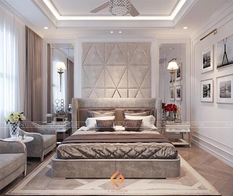 thiết kế nội thất phòng ngủ biệt thự