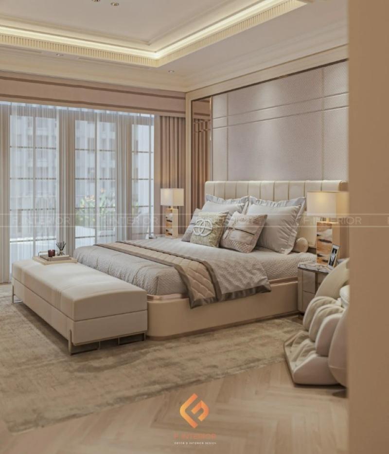 thiết kế nội thất phòng ngủ biệt thự
