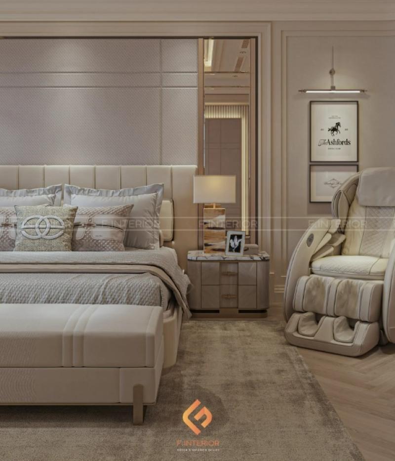 thiết kế nội thất phòng ngủ biệt thự