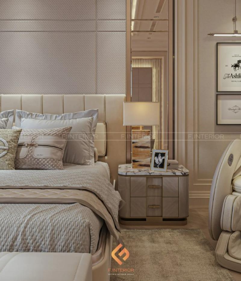 thiết kế nội thất phòng ngủ biệt thự
