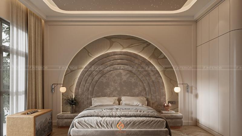 thiết kế nội thất phòng ngủ biệt thự