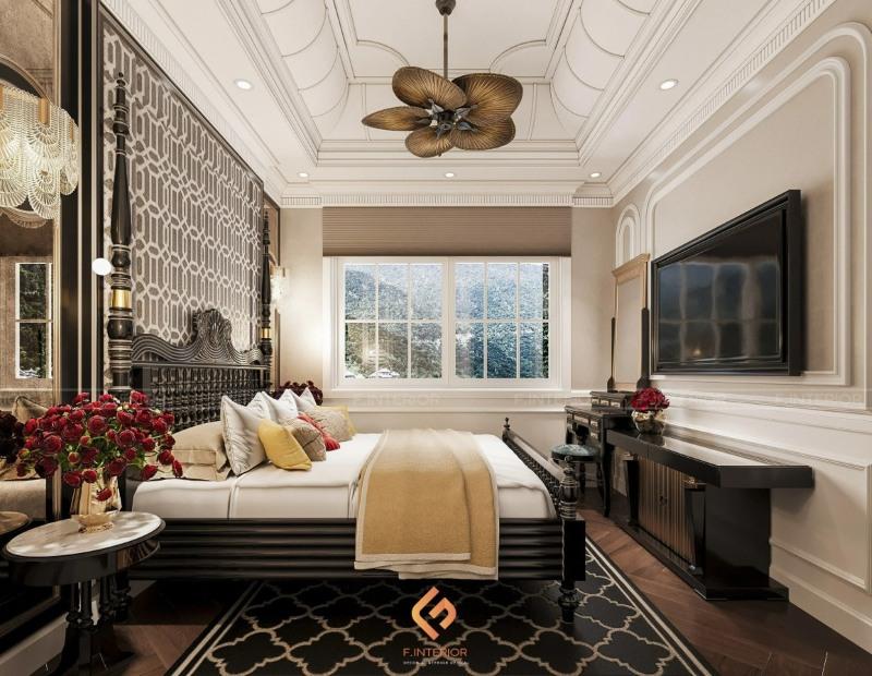 thiết kế nội thất phòng ngủ biệt thự