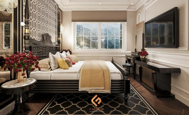 thiết kế nội thất phòng ngủ biệt thự