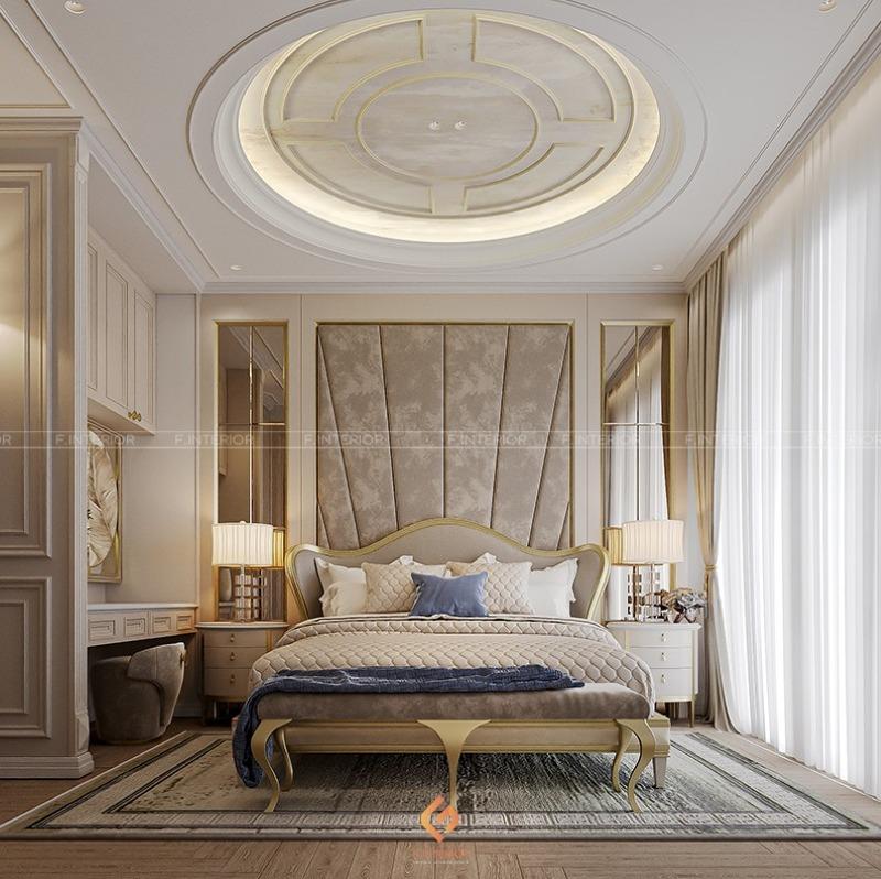 thiết kế nội thất phòng ngủ biệt thự