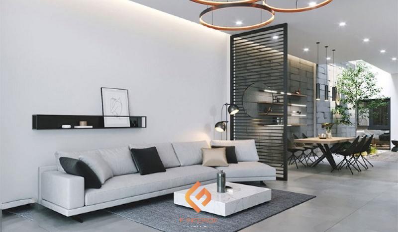 thiết kế phòng khách nhà ống