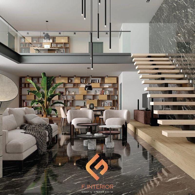 thiết kế phòng khách nhà ống