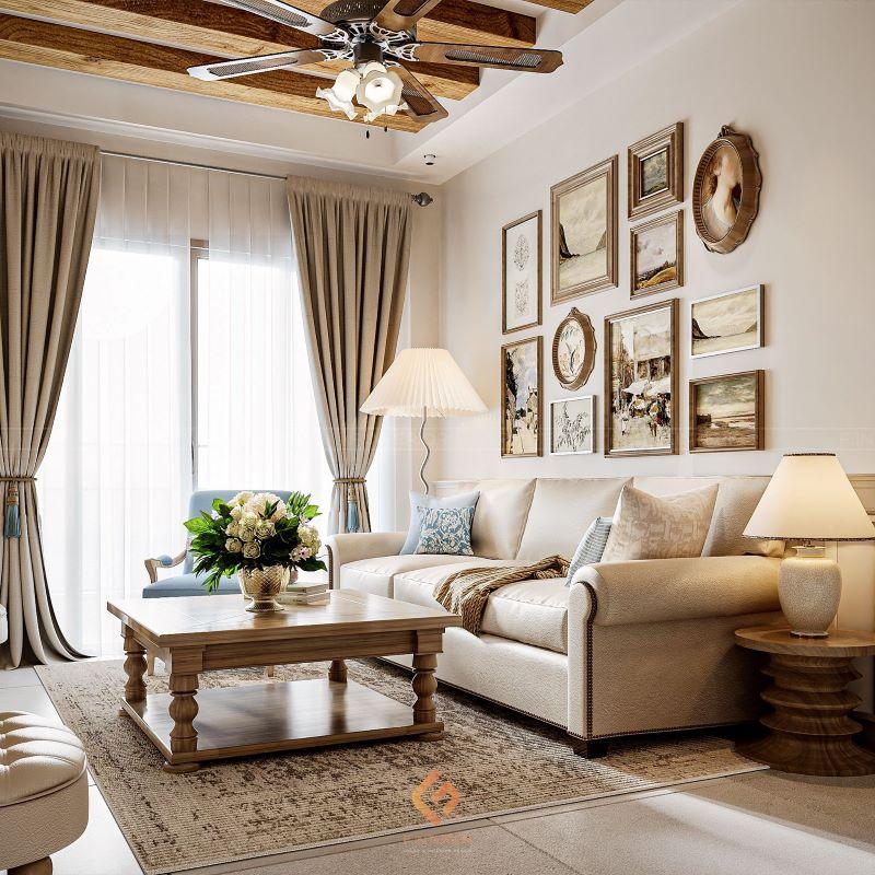 thiết kế phòng khách nhà ống