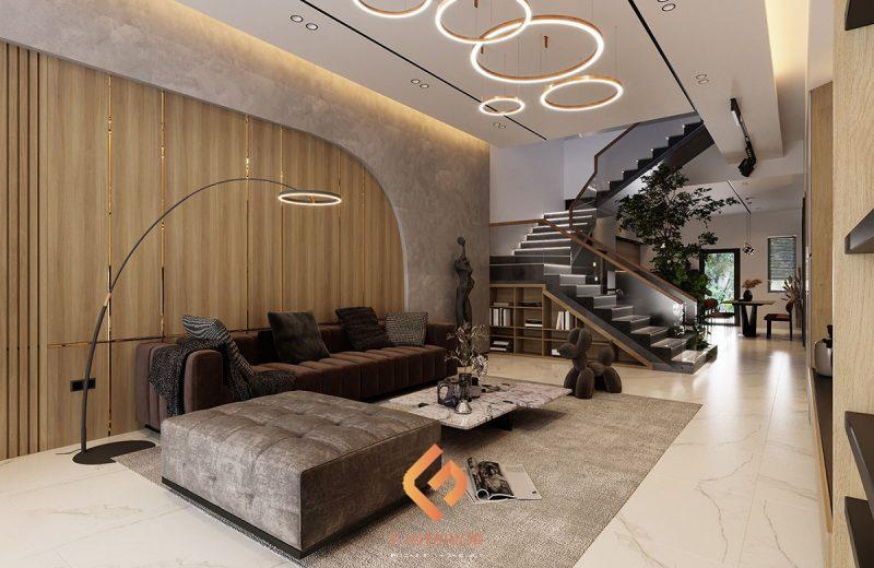 thiết kế phòng khách nhà ống