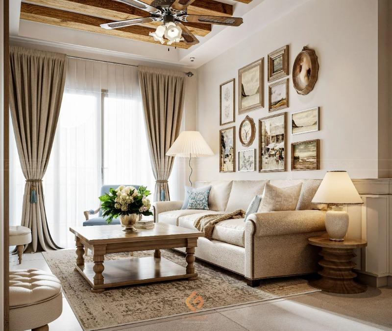 thiết kế nội thất nhà phố 2 tầng