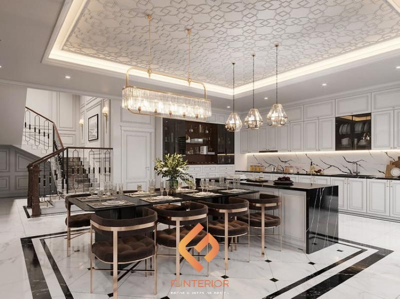 thiết kế nội thất biệt thự tân cổ điển