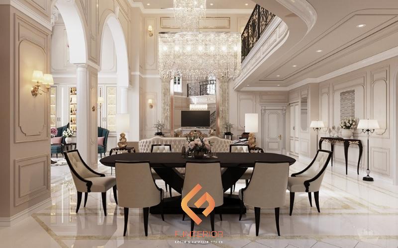 thiết kế nội thất biệt thự tân cổ điển