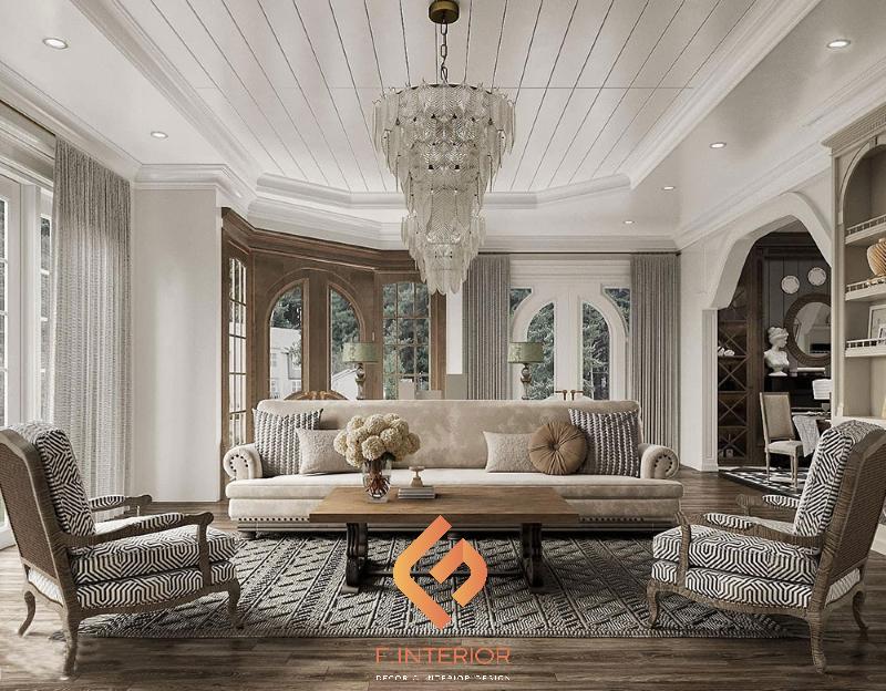 thiết kế nội thất biệt thự tân cổ điển