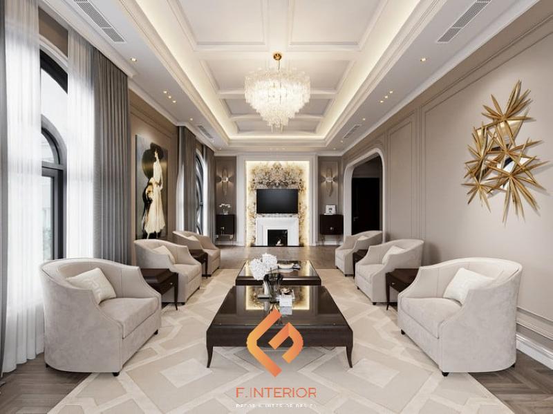 thiết kế nội thất biệt thự tân cổ điển