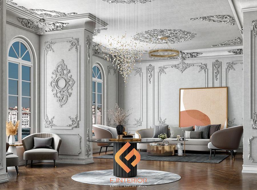thiết kế nội thất biệt thự tân cổ điển