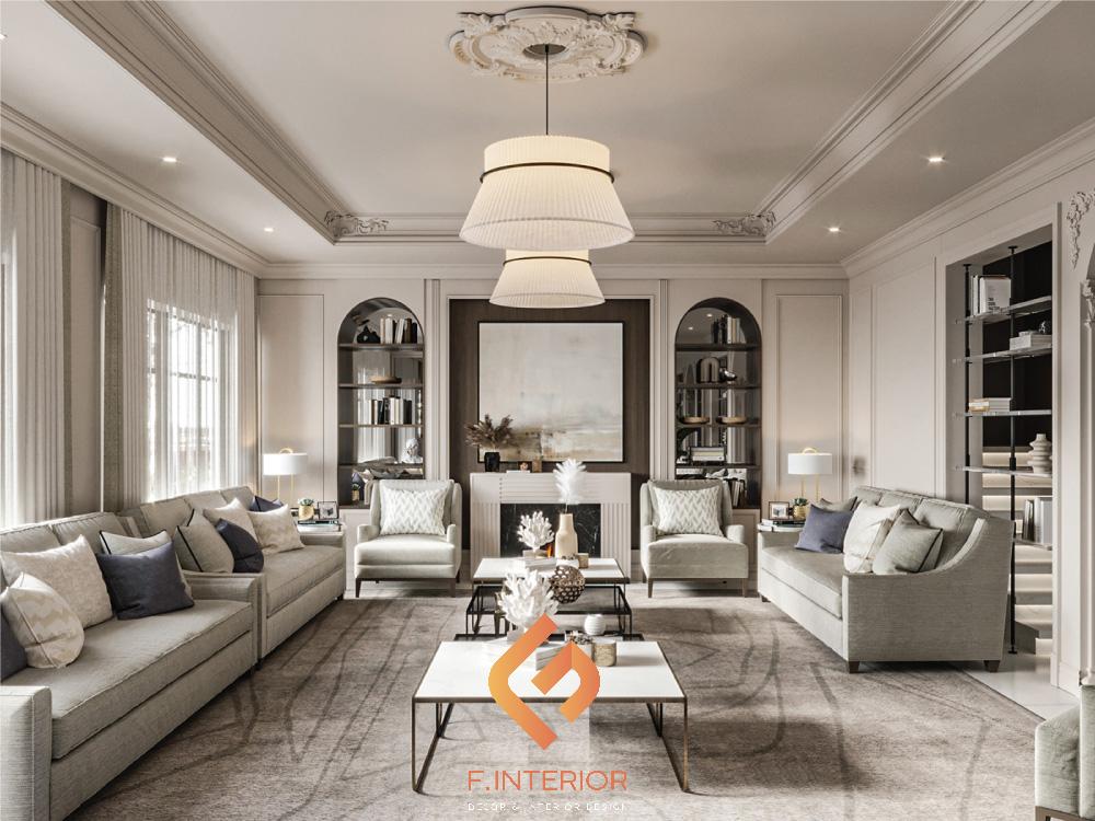 thiết kế nội thất biệt thự tân cổ điển