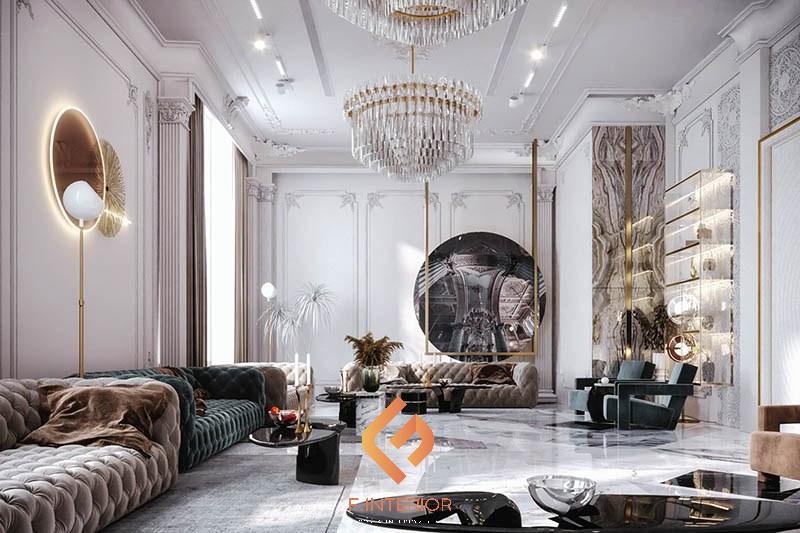 thiết kế nội thất biệt thự tân cổ điển