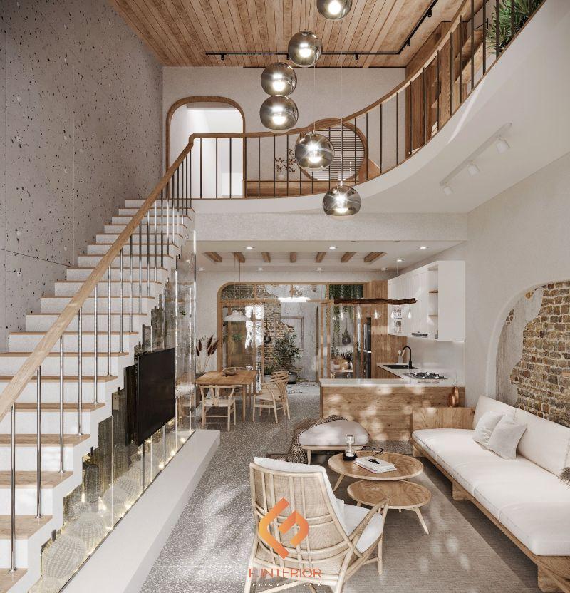 thiết kế nội thất nhà ống mặt tiền 3m