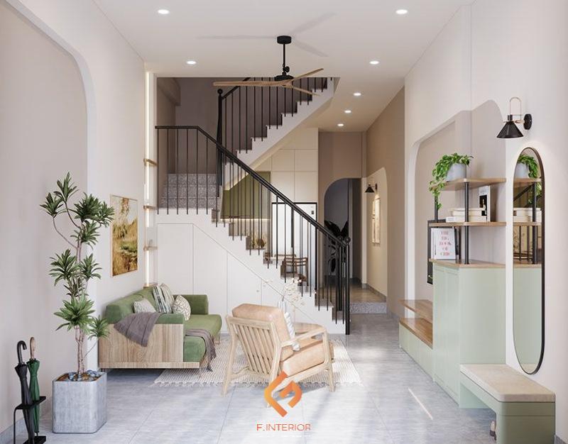 thiết kế nội thất nhà ống mặt tiền 3m