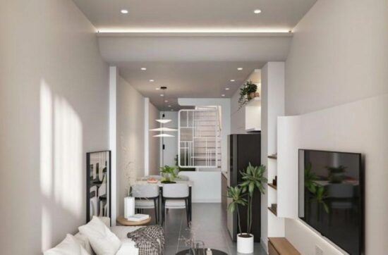 thiết kế nội thất nhà ống mặt tiền 3m